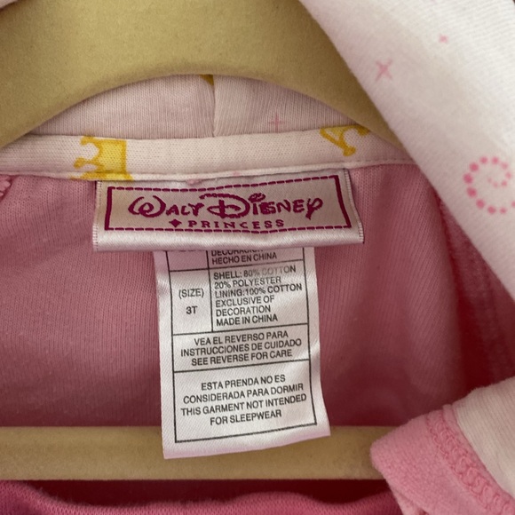 RARE VINTAGE SLEEPING BEAUTY Walt Disney Velour Pink Set - Picture 6 of 8